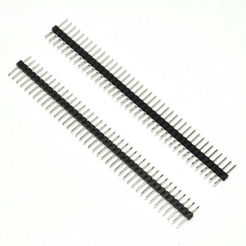 20pc-Multicolor 2.54mm 11cm Pitch 40Pin Male Single Row Pin Header Strip Black