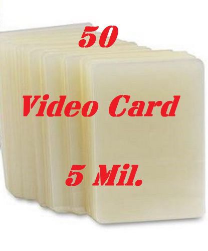 (50) 4-1/4 x 6-1/4 laminating pouches sheets photo index card  5ml for sale