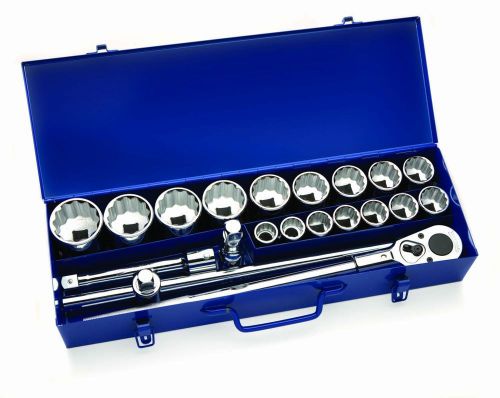 Williams 33901 20 pieces 3/4&#034; drive socket set in metal box sae for sale