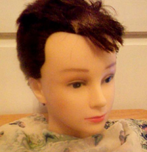 Bridget mannequin head brunette short cut set &amp; style wigs display hats wigs ec for sale