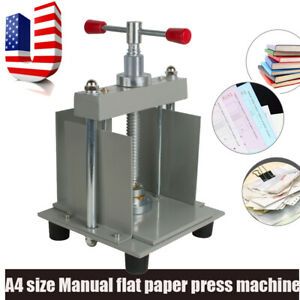A4 Size Manual Flat Paper Press Nipping Machine for Photo Book Invoices Invoices