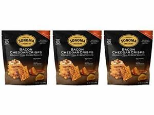 Sonoma Creamery Cheese Crisps - Bacon Cheddar 3 Count Pack  (10 Ounce 3 Count) )