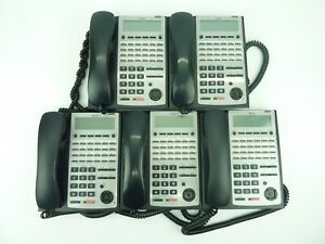 Lot Of 5 NEC SL1100 Phone IP4WW-24TXH-B-TEL (BK) 1100063 Telephone Black