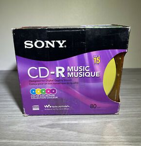 Sony CD-R Music 14 Pack 80 min Discs w/ Slim Cases Color Collection New Sealed