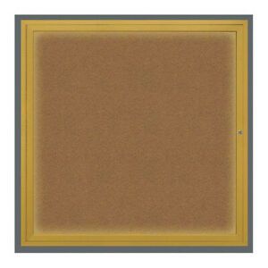 UNITED VISUAL PRODUCTS UV303ILED5-GOLD-FORBO Corkboard,Lighted,Gold,Forbo,1