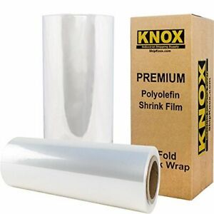 Knox Brand  12&#034; 75 Gauge Polyolefin Shrink Film Heat Wrap POF Centerfold 525&#039;