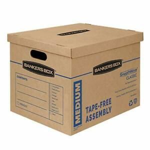 Bankers Box SmoothMove Classic Moving Boxes Tape-Free Assembly Easy Carry Han...