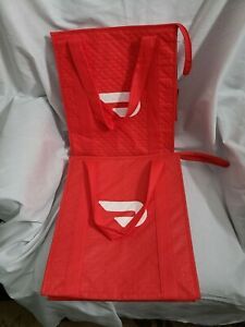Zipper Doordash Red Insulated Bag Lot (2 Zip Up Bags)