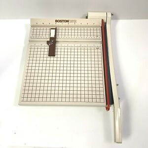 Boston 2612 Paper Cutter 12” Trimmer Heavy Duty Wood Metal Guillotine USA