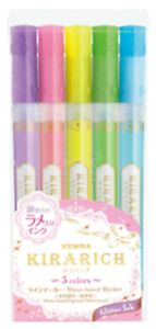 ZEBRA Highlighter Pen KIRARICH 5 Colors Glitter WKS18-5C
