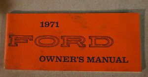Vintage 1971 Ford owners Manual