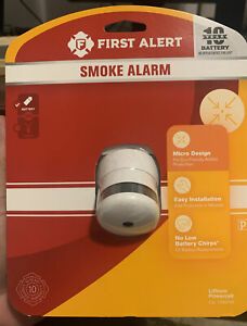 First Alert SMOKE ALARM Micro Design 10 YR Battery (lithium powercell very loud)