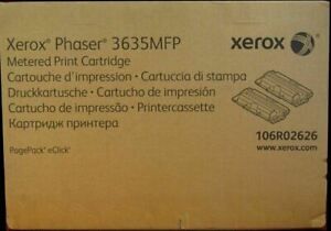 Xerox 106R02626 Phaser 3635 Metered Black Toner Print Cartridge 2-Pack. NEW !
