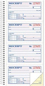TOPS Money/Rent Receipt Book, 2-Part, Carbonless, 11 x 5.25 Inches, 4 200 Sets ,