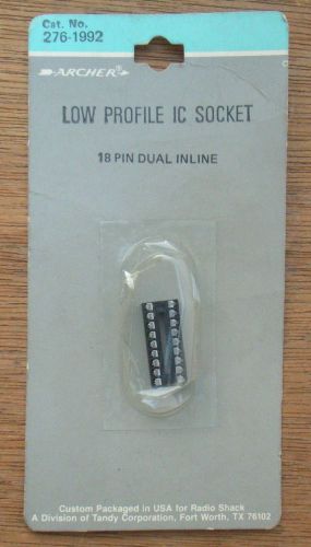 Radio Shack NEW 18-Pin LOW PROFILE IC Sockets 2-Pack 276-1992 ARCHER VINTAGE VTG