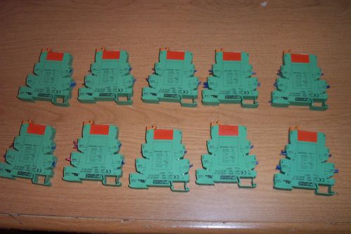 lot of 10 PHOENIX CONTACT RELAY TERMINAL BLOCK  PLC-BSC 24DC/21-21