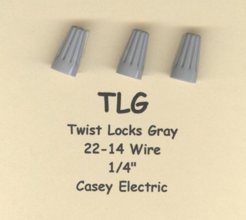 1000 Gray Grey Twist  Lock Wire Nuts #22-14 Wire AWG 1/4&#034; Opening NEW MOLEX