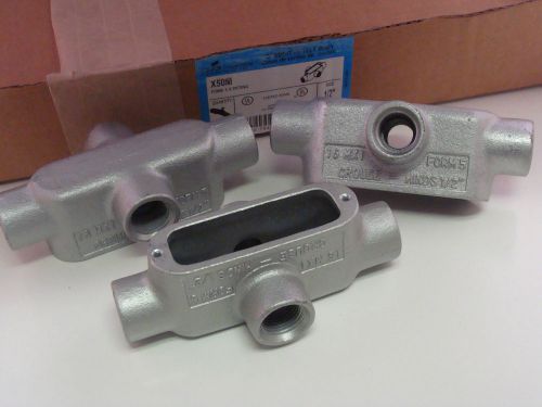 New Lot Of 3 Factory Overstock Cooper Crouse-Hinds X50M 1/2 Form Fitting