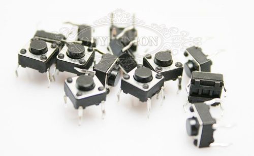 100pcs x push tactile button switch momentary tact 6x6x5mm dip through-hole 4pin for sale