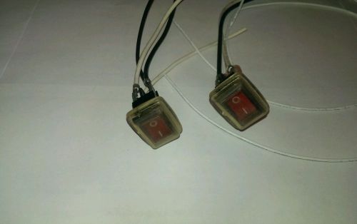 2x ARCOLECTRIC Rocker Switch Red DPST On-Off 250VAC 12A 8553 VB