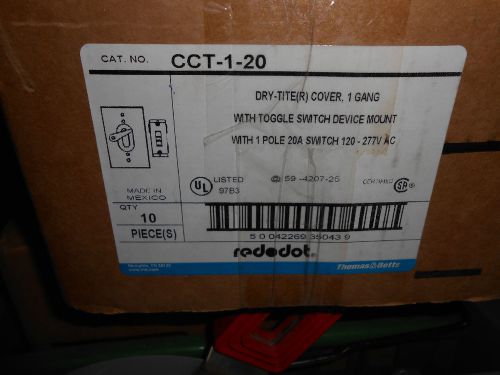 REDODOT WEATHERPROOF SWITCH COVERS CCT-1-20 WITH TOGGLE SWITCH 20 AMP 120-277 V