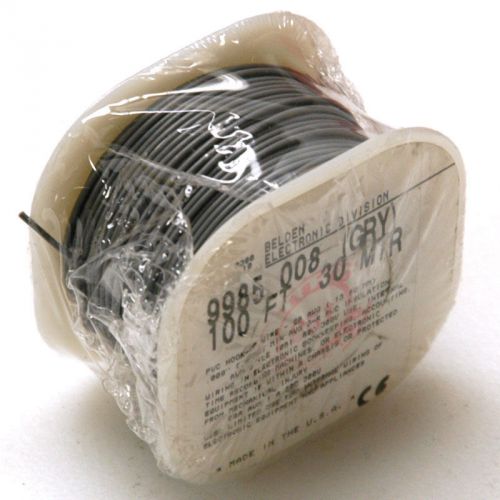 New lot of 11 100ft belden 9985 26 awg hook-up wire pvc 300volts 10 grey/1 brown for sale