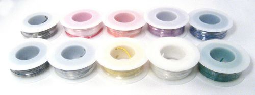 26 gauge stranded hook up wire: 10 colors! 25 foot spools for sale
