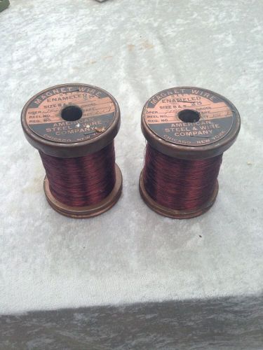 Lot Of 2 Spools Of Vintage Enameled Magnetic Wire