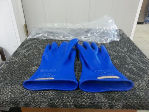 Brenco salisbury size 10.5 class 00 500vac type 1 d120 blue gloves electric new for sale