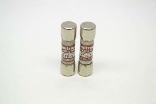 Lot 2 new cooper bussmann ktk-5 limitron 600v-ac 5a amp fast-acting fuse b402470 for sale