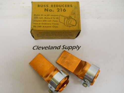 BUSSMANN 216 BUSS FUSE REDUCERS (1 PAIR) 100 TO 60A  NEW CONDITION IN BOX