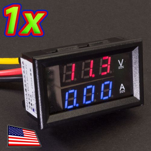 Red/Blue Digital Ammeter &amp; Voltmeter Display 3 digit current &amp; volts 10ma/10mV