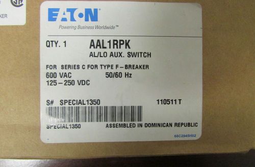 EATON CUTLER HAMMER AAL1RPK AL LO Auxiliary Switch for F Frame Breaker