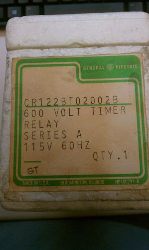 New general electric cr122bt02002b 600 volt timer relay, ser a, for sale