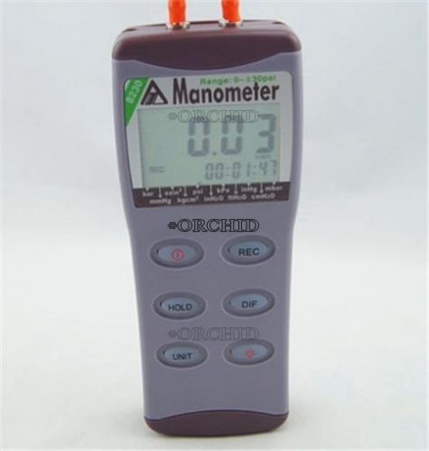Tester differential gauge digital manometer meter pressure az-8230 0-30psi air for sale