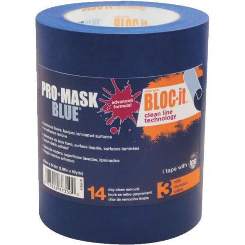 Pro-mask blue masking tape with bloc-it-3pk 2&#034; pro bluemask tape for sale