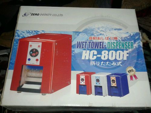 HC-800F WET TOWEL DISPENSER  Red by Zero Infinity Co.  Ltd ***NIB* ** SEALED!!