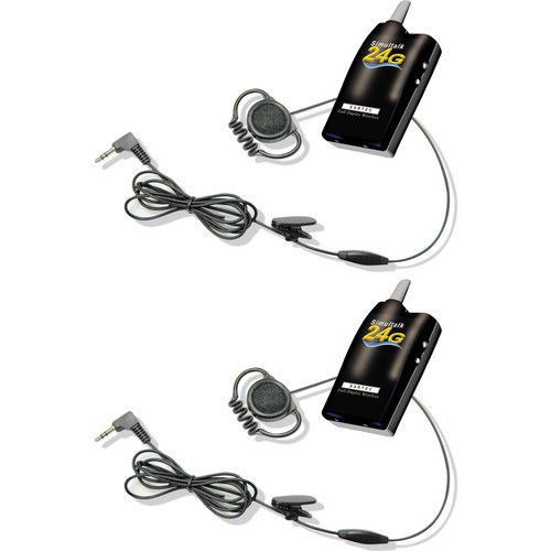 Simultalk eartec simultalk 24g beltpacks w/ loop headsets slt24g2lo for sale