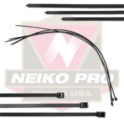 800 Piece Neiko Pro 15&#034; Inch UV Nylon Black Cable Ties 8 New 100 Pc Bags Zipties