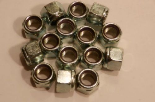 LOT OF15,1/2-20 NYLON INSERT LOCKNUT,LOCK NUT,  FULL SIZE, ZINC PLATED