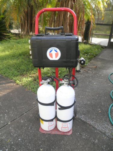 Survivair 7310 Series Remote Air Source Cart SCBA Rescue Dual Tanks with Dolly