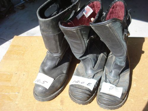 Lot of 3 Warrington Pro / Falon Leather Boots Firefighter Turnout Gear Mix Sizes
