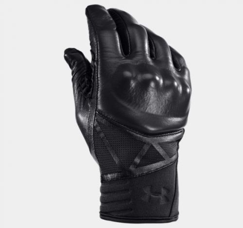 Under Armour 1242619 Men&#039;s Black/Clear UA Tactical Knuckle Gloves - Size Medium
