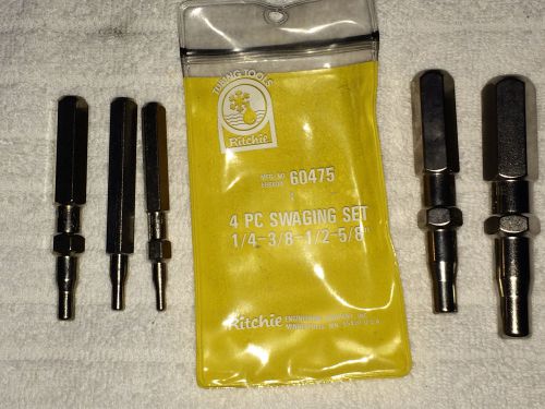 Yellow Jacket/Ritchie 60475 4-Piece Punch Type Swaging Tool Set 1/4&#034;, 3/8&#034;, 1/2&#034;