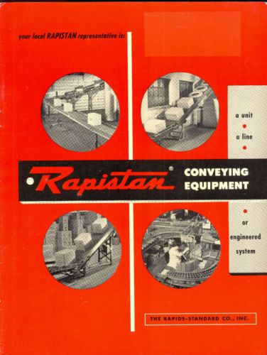 Rapistan conveying equipment materials handling vintage catalog rapids-standard for sale