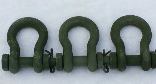 3/4&#034; MIDLAND  shackles,clevis, alloy bolt &amp; nut type pin WLL 5 t  MADE IN  USA.