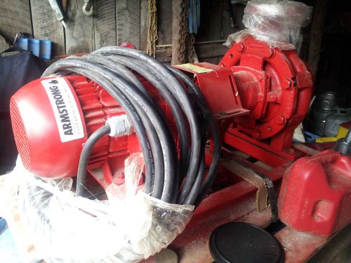 Armstrong 4030 3x2.5x8 5hp base mounted centrifugal pump new unused 210gpm for sale