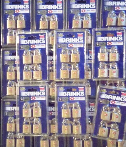 Wholesale lot of 10 brinks (22) brass keyed lock, 4 to pk. for sale