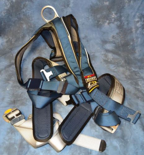Dbi sala exofit xp vest style harness, xtra lg, blue/gray w/ stretchsoft lanyard for sale