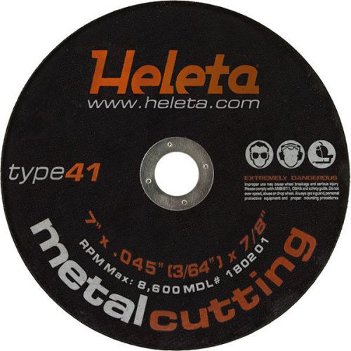 Abrasive metal cutting wheel 7 x .045&#034; x 7/8&#034; - note: this item is back-ordered for sale